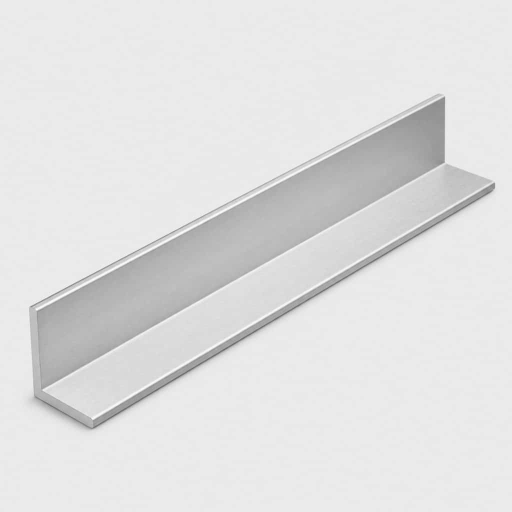 Baguette de finition carrelage mural aluminium anodisé, vue de face