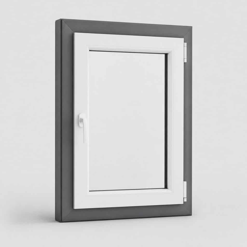 Fenêtre PVC 1 vantail, vue de face