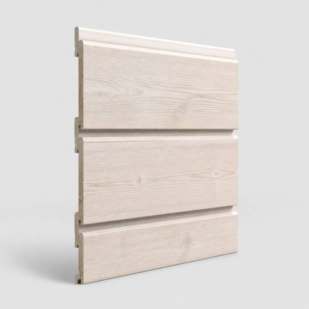 Lambris bois mélèze pour extérieur, vue de face
