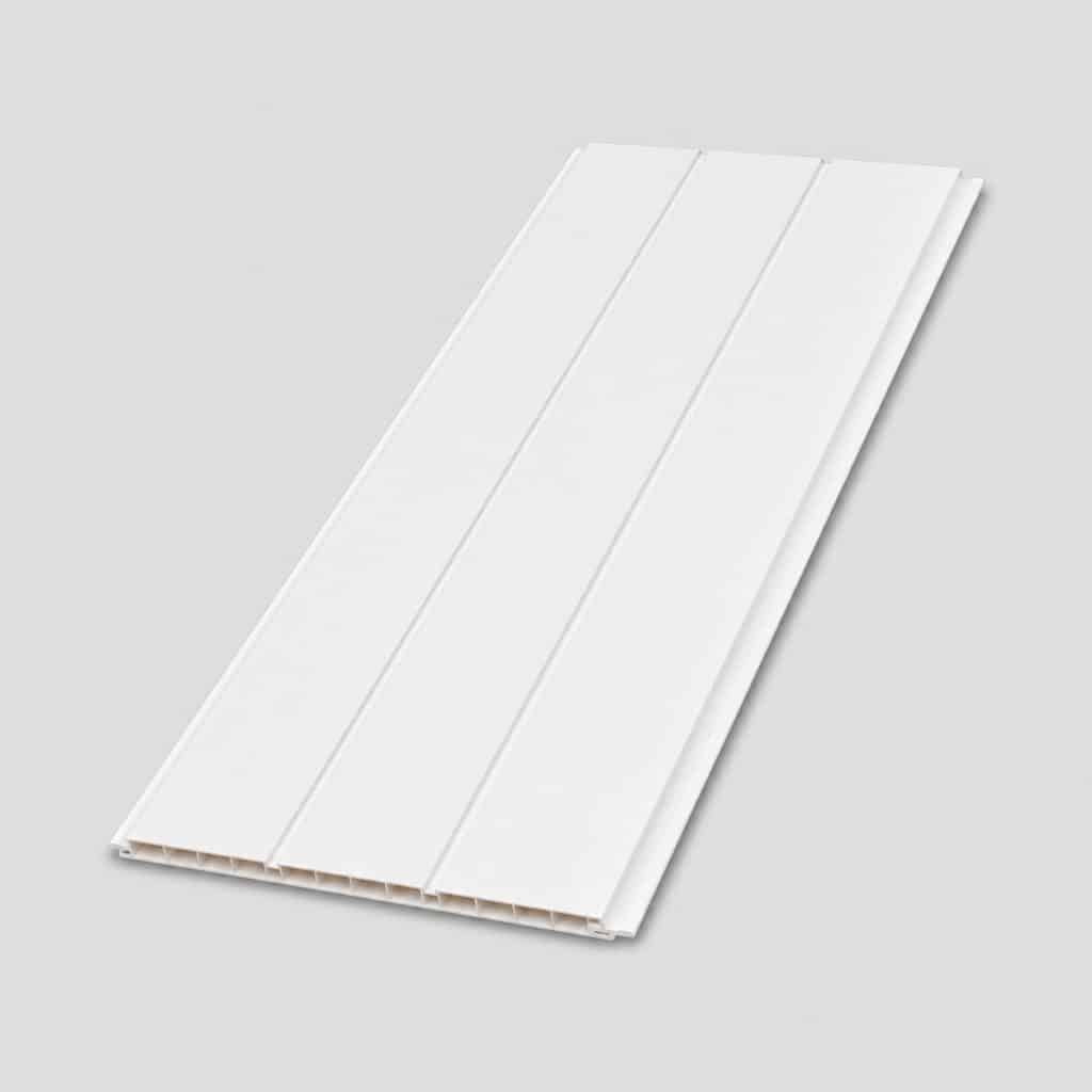 Lambris bois blanc spécial plafond, vue de face