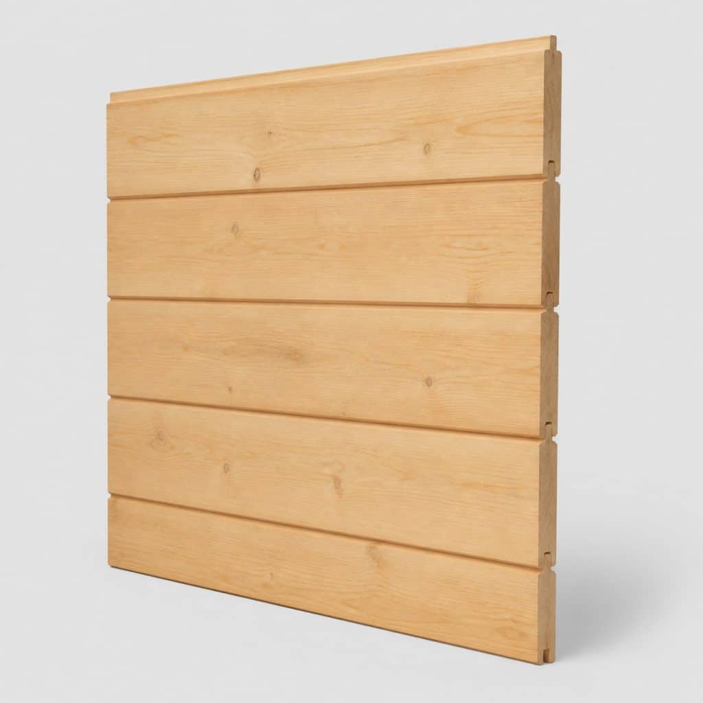 Lambris en bois sapin naturel, vue de face