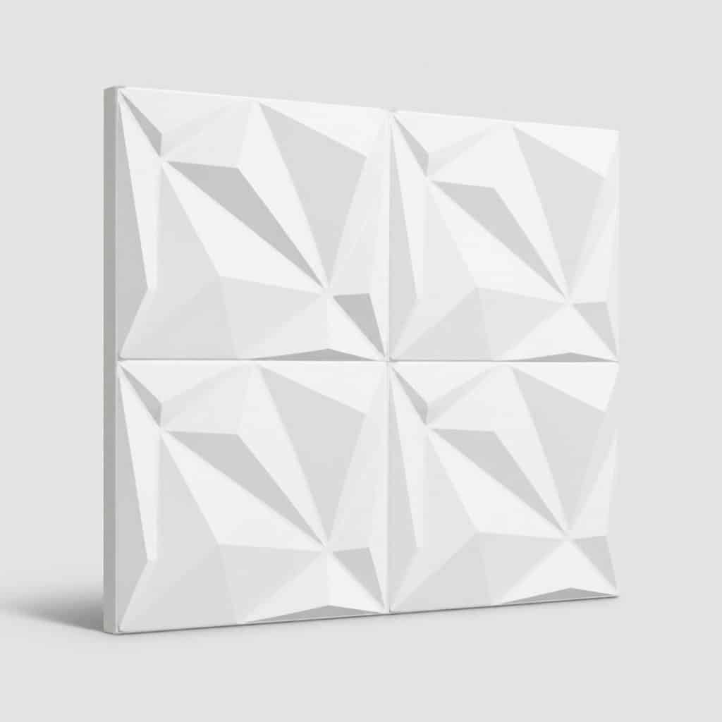 Panneau acoustique décoratif relief 3D vu de face