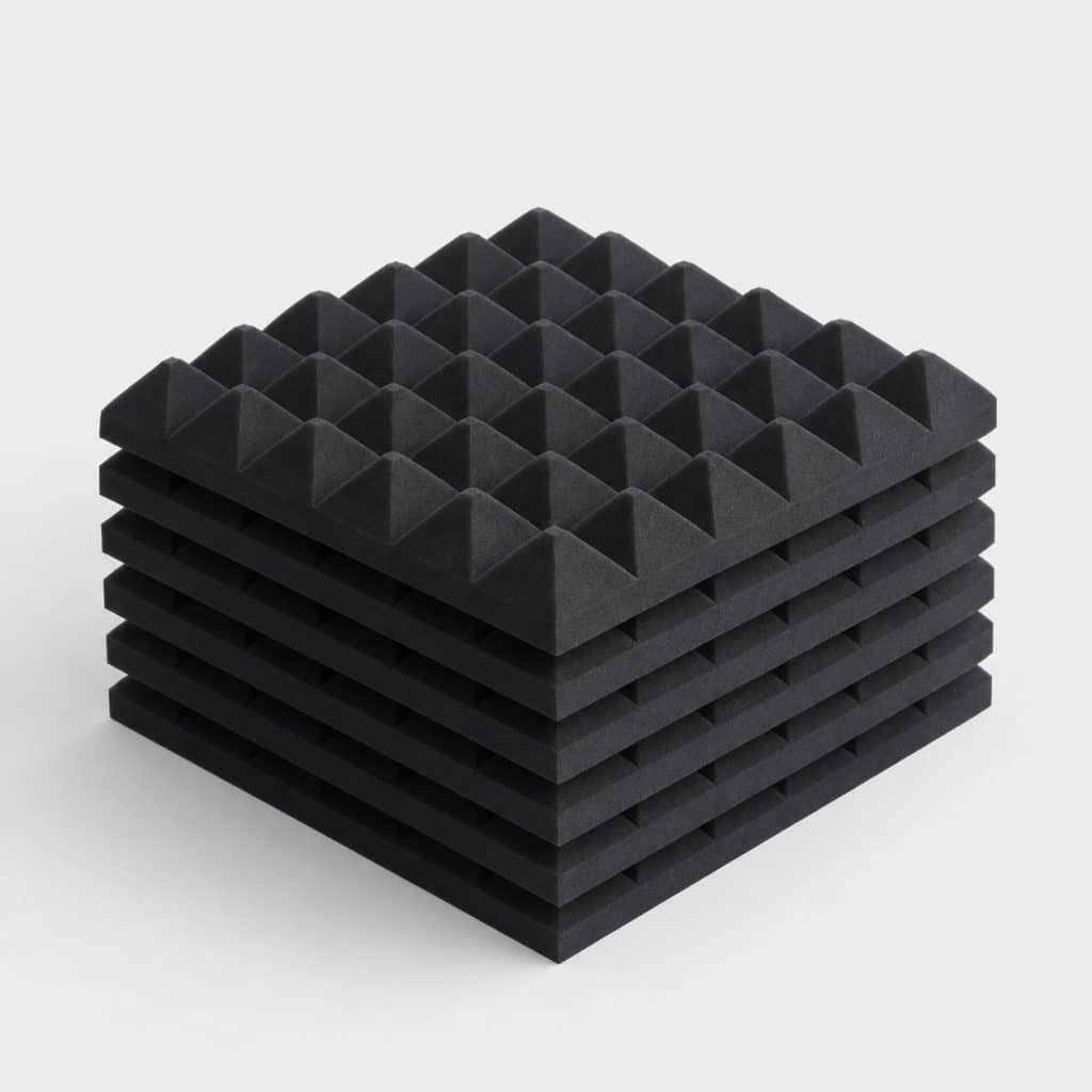 Panneau acoustique mousse pyramidale vu de face