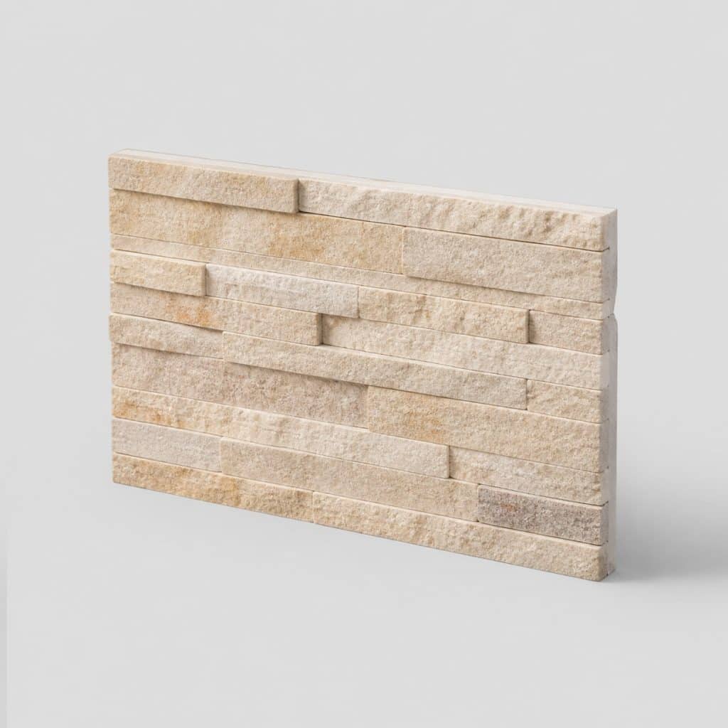Pierre de parement beige en pierre naturelle