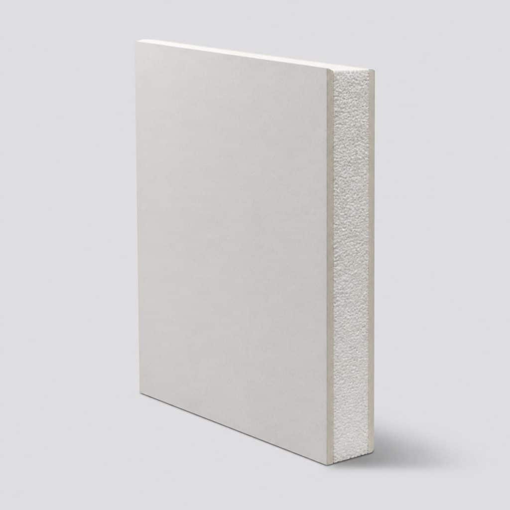 Plaque isolante composite plâtre et polystyrène pour mur intérieur, vue de face