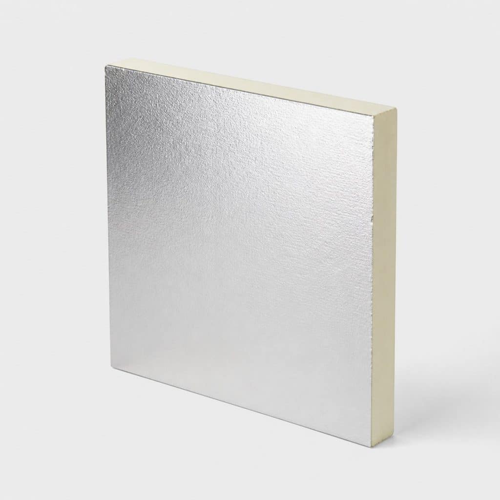 Plaque isolante thermique en polyuréthane, vue de face