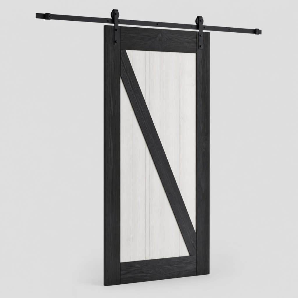 Porte de placard coulissante en bois vue de face
