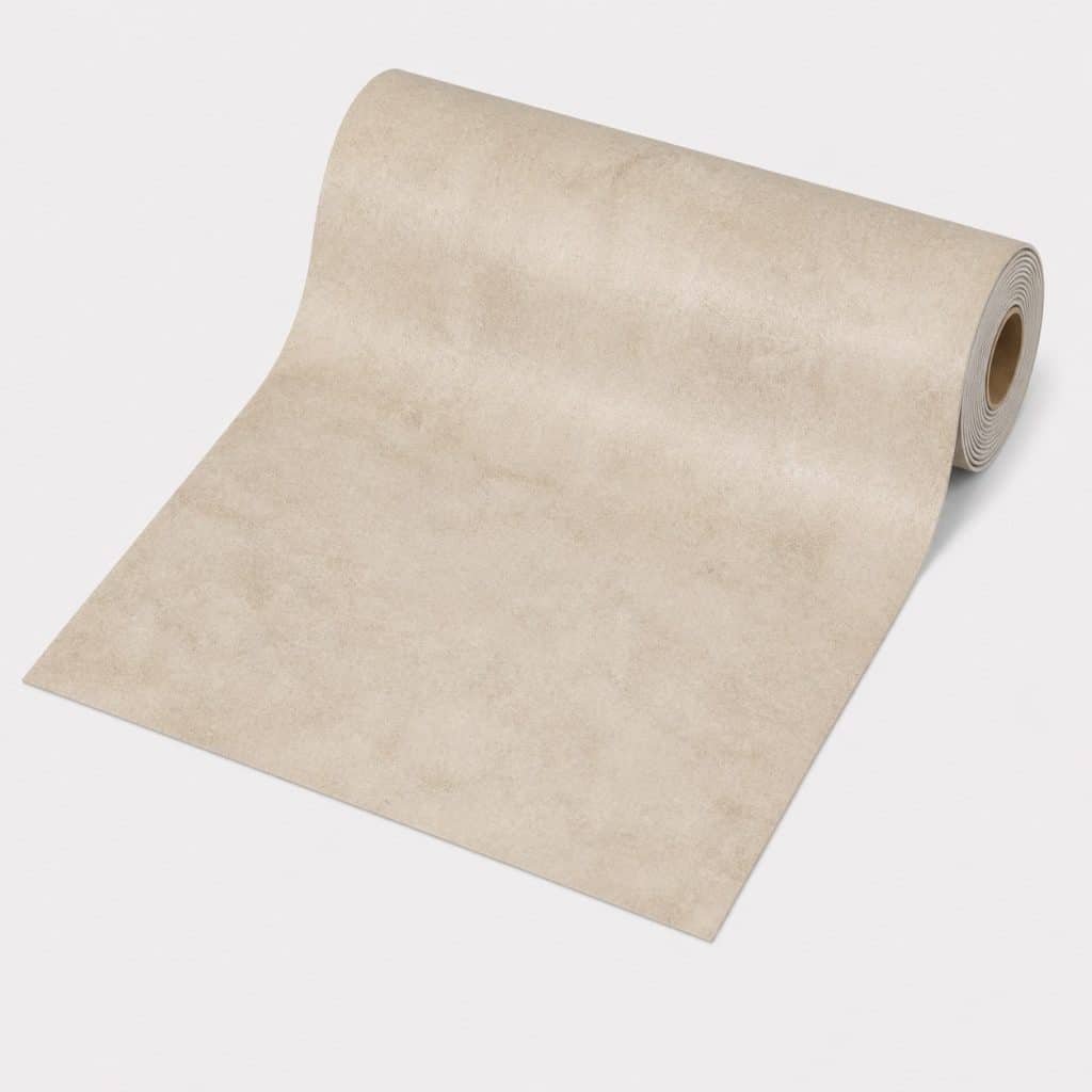 Sol PVC rouleau uni beige, vue de face